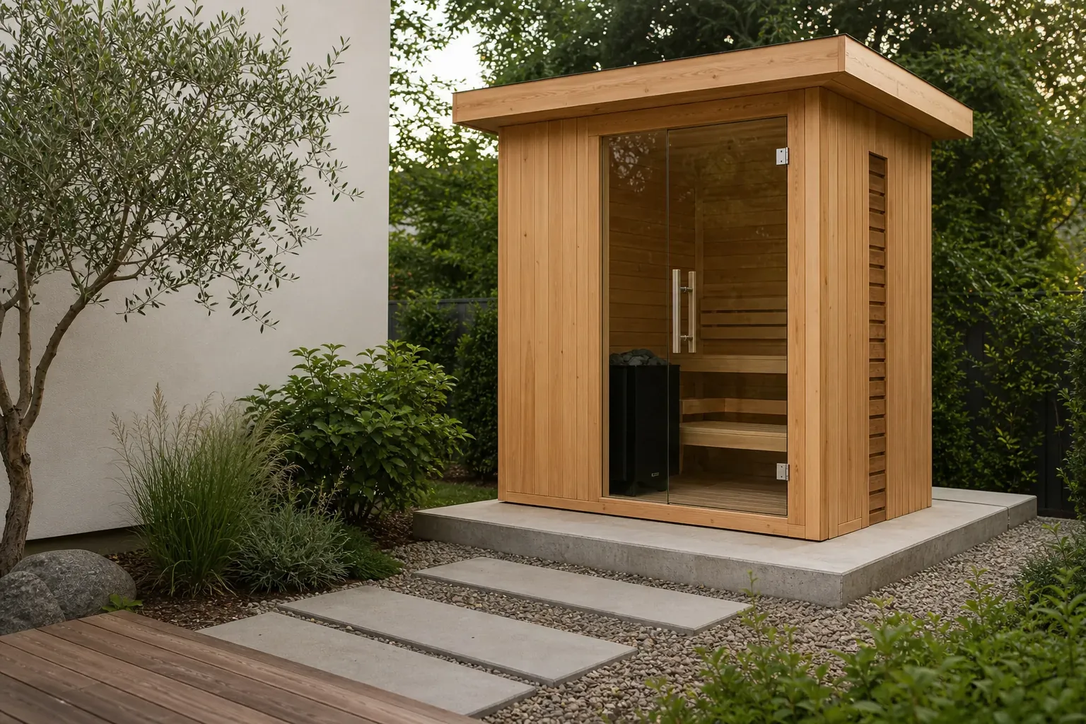 Sauna im Garten: Platz, Fundament und Abstand